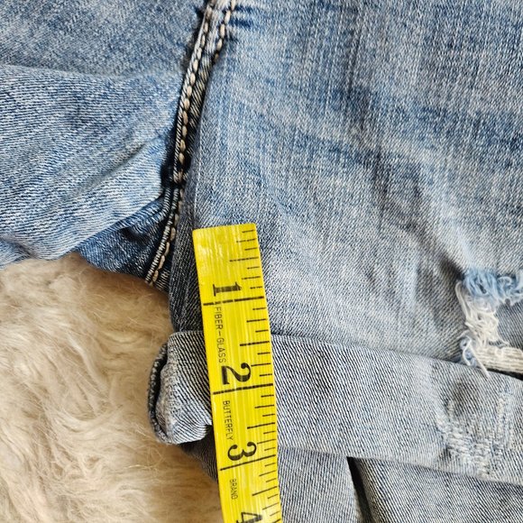 Silver Jeans Women's Blue Distress Denim Sam Shorts W27/L4 1/2 - Picture 7 of 11